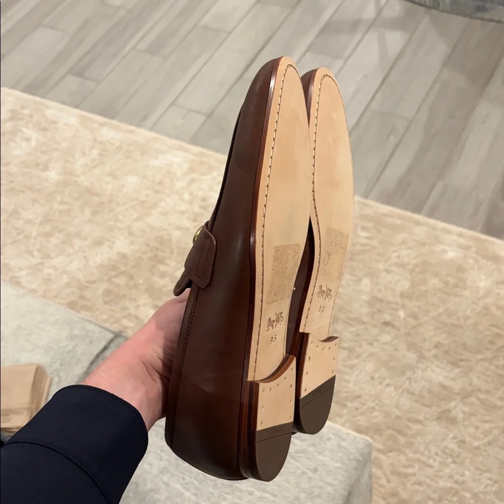 Coach Brown Leather Loafers - Picture 7 of 10